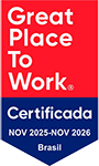 Great Place to Work Certificada. Novembro 2025 - novembro 2026 - Brasil