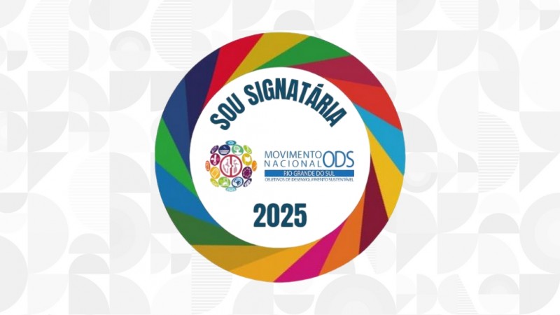 Selo de empresa signatária devido ao compromisso assumido pela Procergs