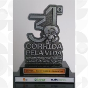 A Procergs ganhou mais um troféu da Corrida pela Vida do ICI por ser a empresa com o maior número de inscritos