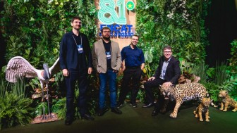 Os colaboradores Douglas Carpenedo, L&uacute;cio Jos&eacute; da Silva FIlho, Fabio Capella e Fabio Dal'Osto