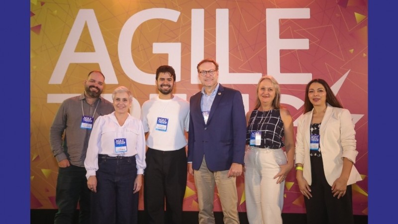 O gerente de Projetos Manoel Leite foi prestigiado pelo diretor-presidente (ao centro) e demais servidores do IPE Prev 